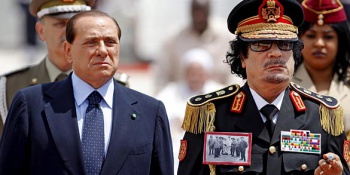 Couple Berlusconi Kadhafi